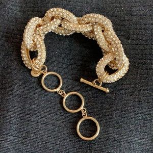 Gold tone link bracelet